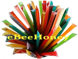 honey sticks, honey straws, honey stix, honey stick, honey in a straw.  Buy a small amount to bulk cases of 2000 honey straws.