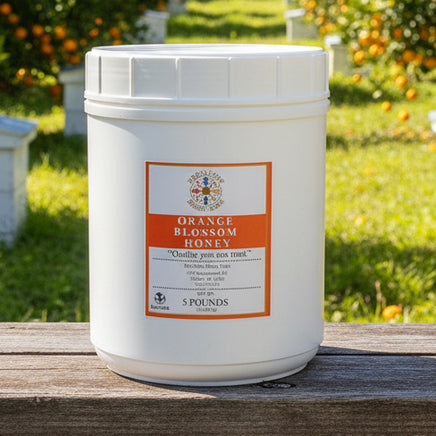 Orange Blossom honey 5 pounds wide mouth