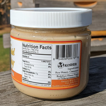 Cinnamon Creamed Honey Back Label