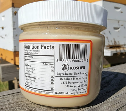 Creamed Honey 14 oz. Back Label