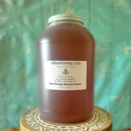 gallon raw orange blossom honey - wide mouth