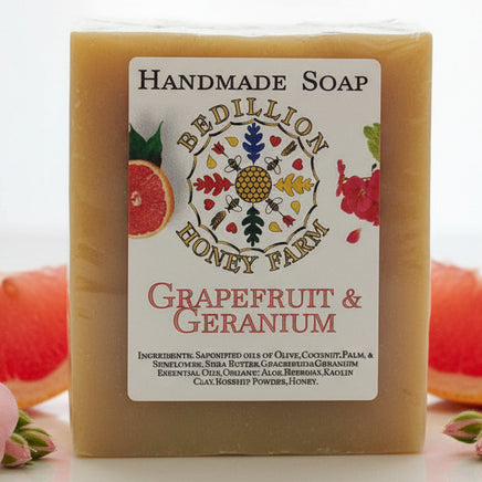 Grapefruit Geranium Honey Soap