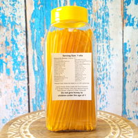Lemon yellow honey sticks container