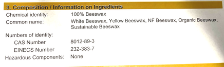 MSD Data Sheet Yellow Beeswax