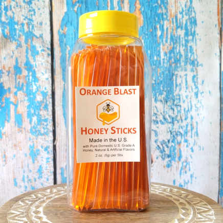 Orange Blast honey stick container 