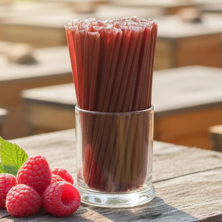 Raspberry Honey Straws