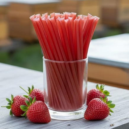 Sour Strawberry Honey Straws
