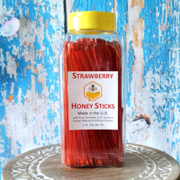 Strawberry honey stick container