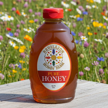 Wildflower honey in 32 oz. container