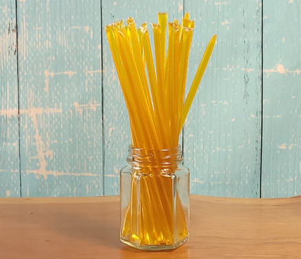 Lemon yellow honey sticks - straws - stix